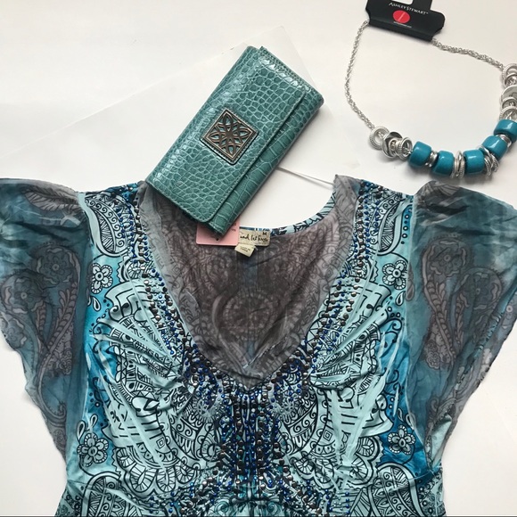 Turquoise Dress - Picture 7 of 8